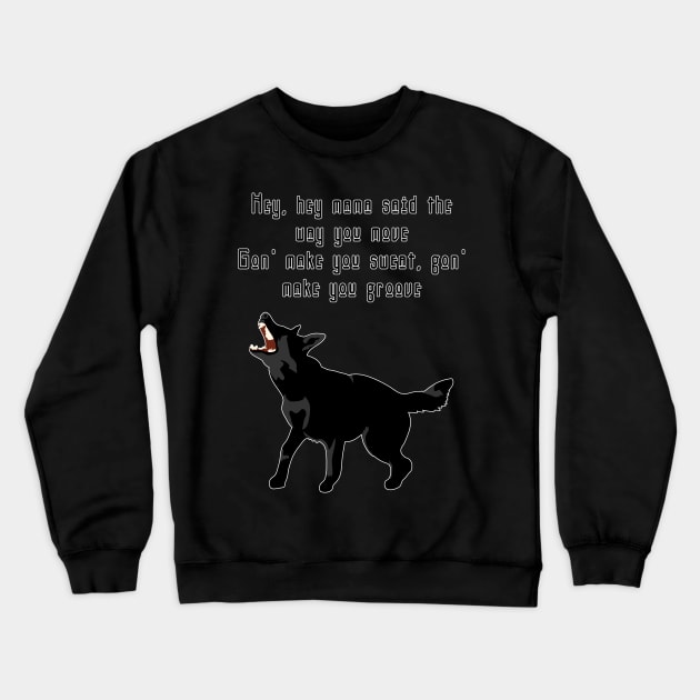 Black Dog Crewneck Sweatshirt by Blitzitron25